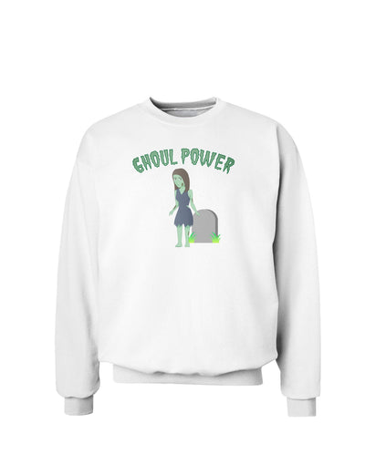 Ghoul Power - Funny Halloween Sweatshirt-Sweatshirts-TooLoud-White-Small-Davson Sales