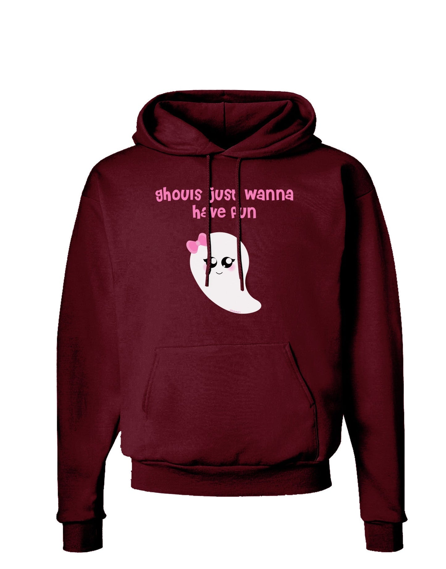 Ghouls Just Wanna Have Fun Cute Ghost - Halloween Dark Hoodie Sweatshirt-Hoodie-TooLoud-Maroon-Small-Davson Sales
