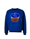 Giant Bright Blue Cupcake Adult Dark Sweatshirt by TooLoud-Sweatshirts-TooLoud-Deep-Royal-Blue-Small-Davson Sales