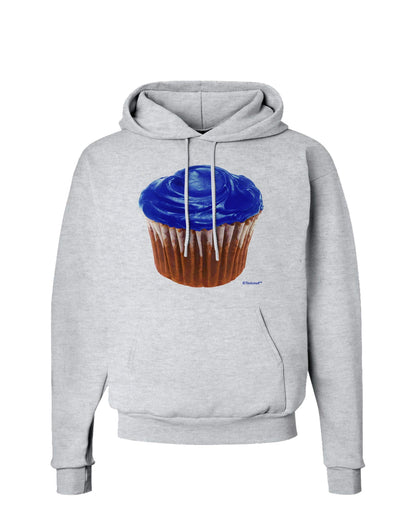 Giant Bright Blue Cupcake Hoodie Sweatshirt by TooLoud-Hoodie-TooLoud-AshGray-Small-Davson Sales