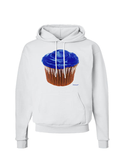 Giant Bright Blue Cupcake Hoodie Sweatshirt by TooLoud-Hoodie-TooLoud-White-Small-Davson Sales