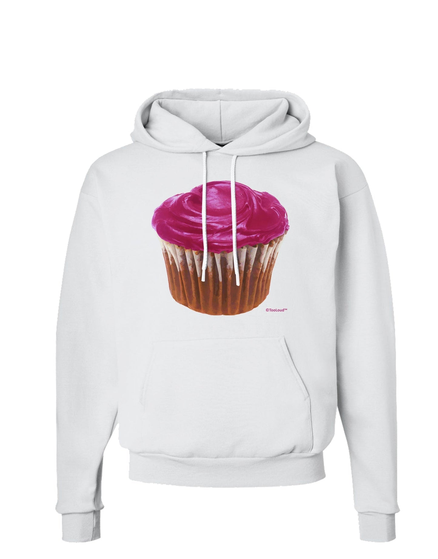 Giant Bright Pink Cupcake Hoodie Sweatshirt by TooLoud-TooLoud-White-Small-Davson Sales