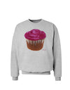 Giant Bright Pink Cupcake Sweatshirt by TooLoud-Sweatshirts-TooLoud-AshGray-Small-Davson Sales