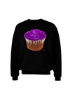 Giant Bright Purple Cupcake Adult Dark Sweatshirt by TooLoud-Sweatshirts-TooLoud-Black-Small-Davson Sales