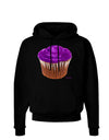 Giant Bright Purple Cupcake Dark Hoodie Sweatshirt by TooLoud-Hoodie-TooLoud-Black-Small-Davson Sales