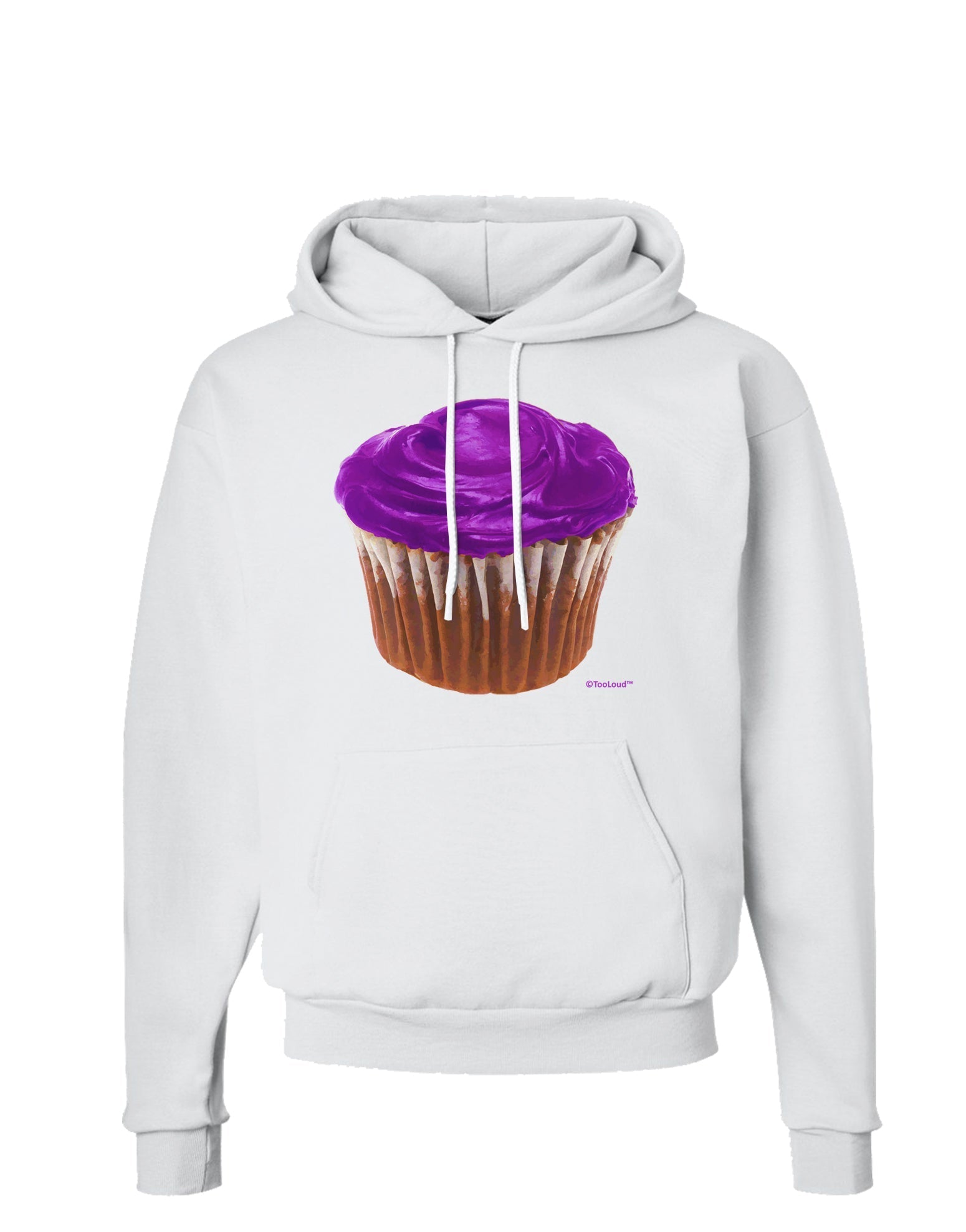 Giant Bright Purple Cupcake Hoodie Sweatshirt by TooLoud-TooLoud-White-Small-Davson Sales