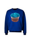 Giant Bright Turquoise Cupcake Adult Dark Sweatshirt by TooLoud-Sweatshirts-TooLoud-Deep-Royal-Blue-Small-Davson Sales