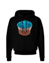 Giant Bright Turquoise Cupcake Dark Hoodie Sweatshirt by TooLoud-Hoodie-TooLoud-Black-Small-Davson Sales