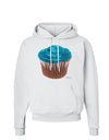 Giant Bright Turquoise Cupcake Hoodie Sweatshirt by TooLoud-Hoodie-TooLoud-White-Small-Davson Sales