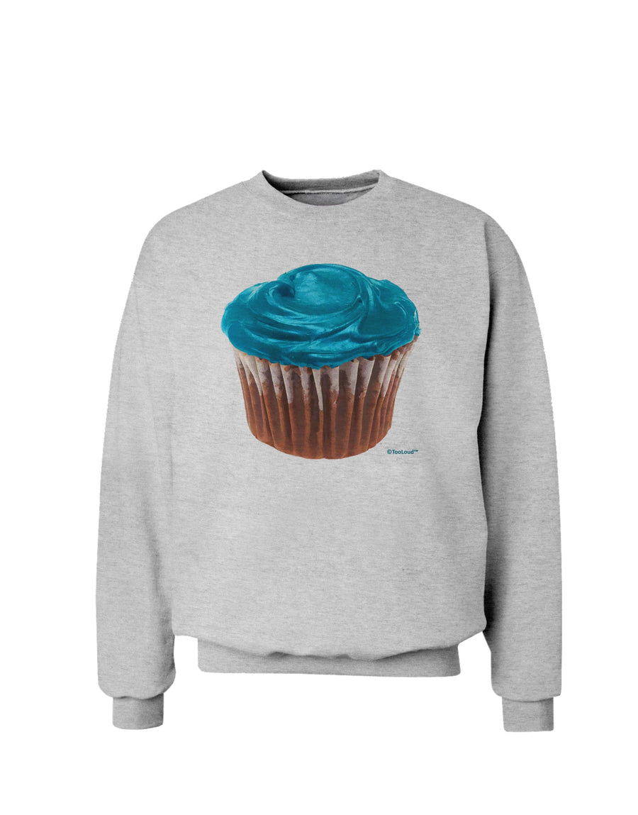 Giant Bright Turquoise Cupcake Sweatshirt by TooLoud-Sweatshirts-TooLoud-White-Small-Davson Sales