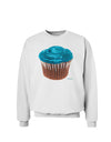 Giant Bright Turquoise Cupcake Sweatshirt by TooLoud-Sweatshirts-TooLoud-White-Small-Davson Sales