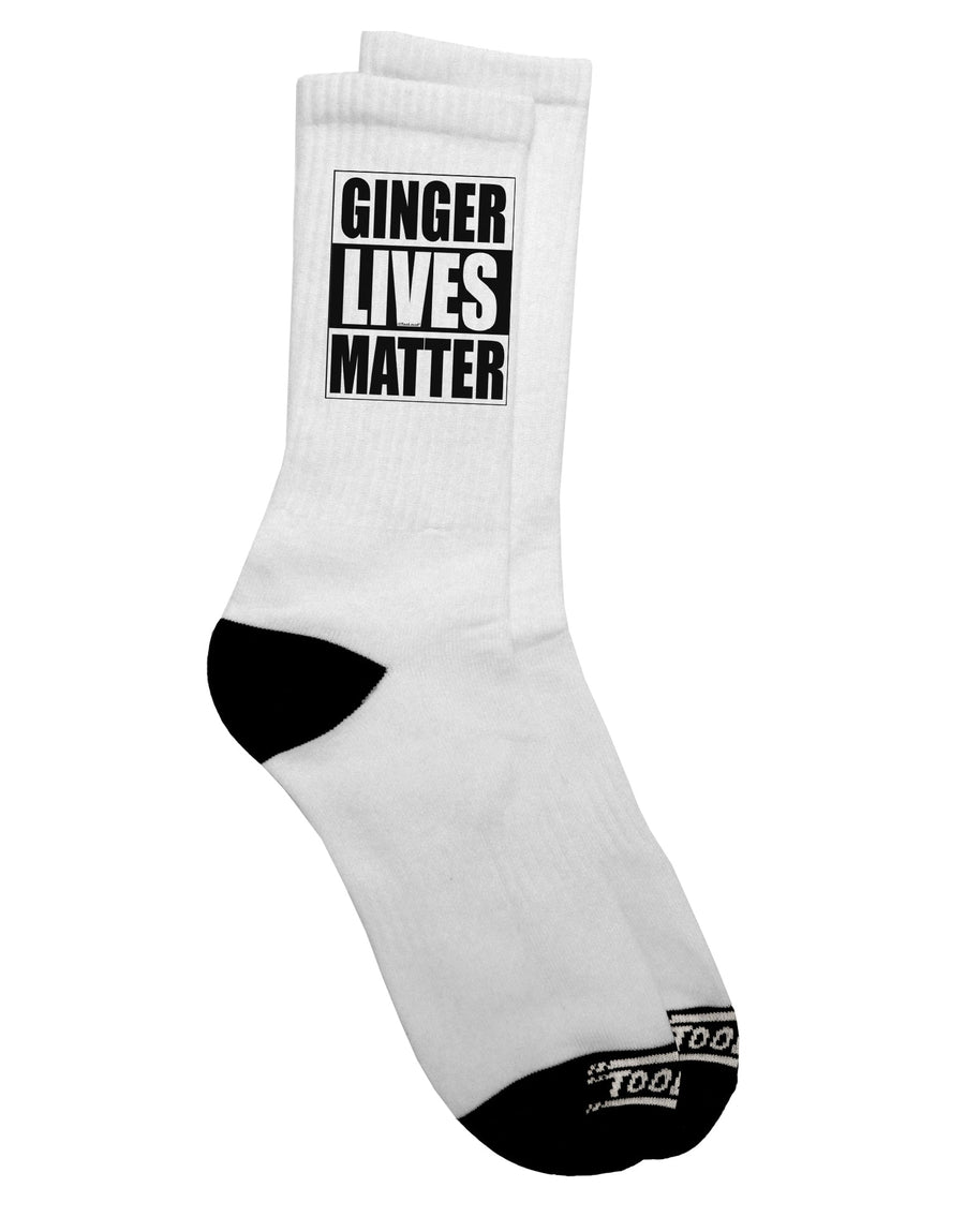 Ginger Lives Matter Crew Socks for Adults - A Must-Have Addition to Your Wardrobe by TooLoud-Socks-TooLoud-White-Ladies-4-6-Davson Sales