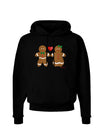 Gingerbread Man and Gingerbread Woman Couple Dark Hoodie Sweatshirt by TooLoud-Hoodie-TooLoud-Black-Small-Davson Sales