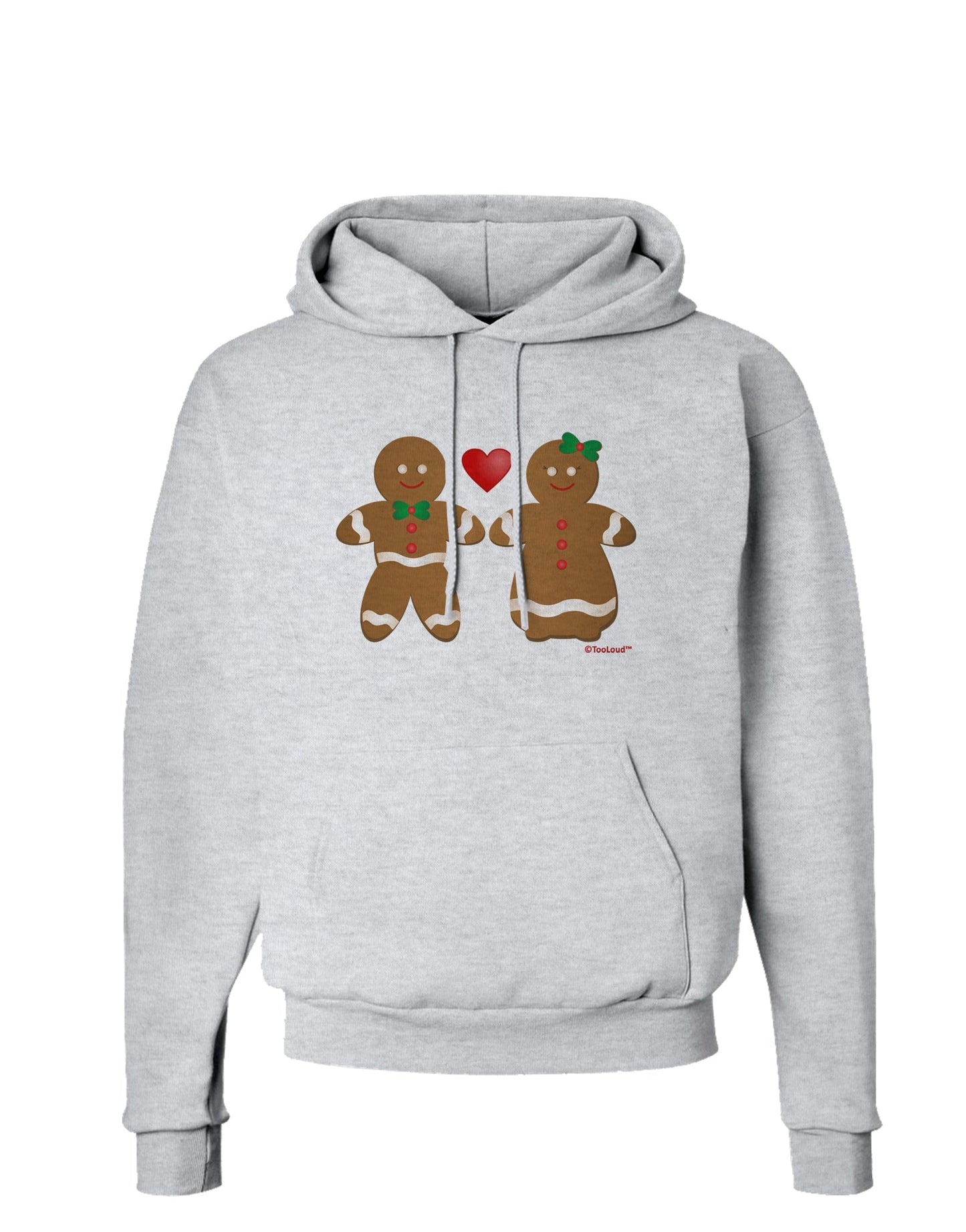 Gingerbread Man and Gingerbread Woman Couple Hoodie Sweatshirt by TooLoud-Hoodie-TooLoud-AshGray-Small-Davson Sales