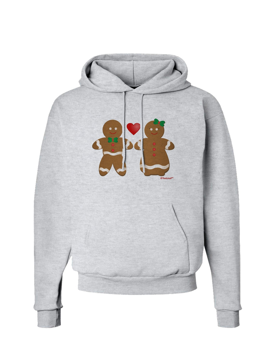 Gingerbread Man and Gingerbread Woman Couple Hoodie Sweatshirt by TooLoud-Hoodie-TooLoud-White-Small-Davson Sales