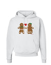 Gingerbread Man and Gingerbread Woman Couple Hoodie Sweatshirt by TooLoud-Hoodie-TooLoud-White-Small-Davson Sales