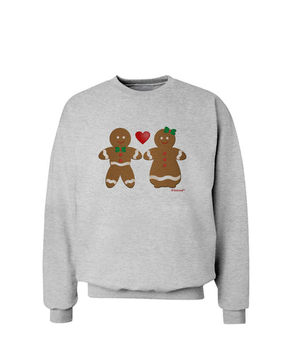 Gingerbread Man and Gingerbread Woman Couple Sweatshirt by TooLoud-Sweatshirts-TooLoud-AshGray-Small-Davson Sales