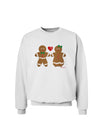 Gingerbread Man and Gingerbread Woman Couple Sweatshirt by TooLoud-Sweatshirts-TooLoud-White-Small-Davson Sales