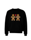 Gingerbread Man Couple Adult Dark Sweatshirt by TooLoud-Sweatshirts-TooLoud-Black-Small-Davson Sales