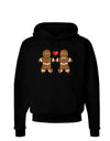 Gingerbread Man Couple Dark Hoodie Sweatshirt by TooLoud-Hoodie-TooLoud-Black-Small-Davson Sales