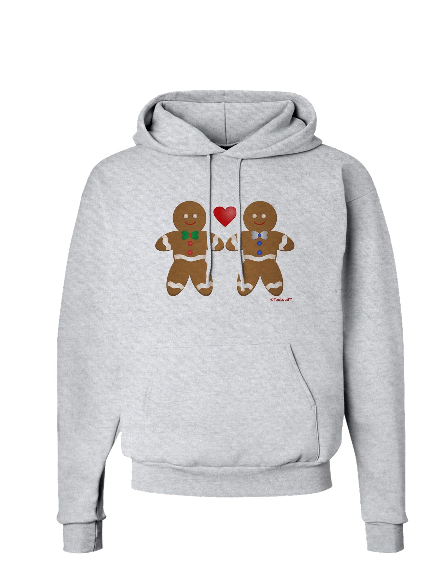 Gingerbread Man Couple Hoodie Sweatshirt by TooLoud-Hoodie-TooLoud-AshGray-Small-Davson Sales