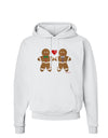 Gingerbread Man Couple Hoodie Sweatshirt by TooLoud-Hoodie-TooLoud-White-Small-Davson Sales