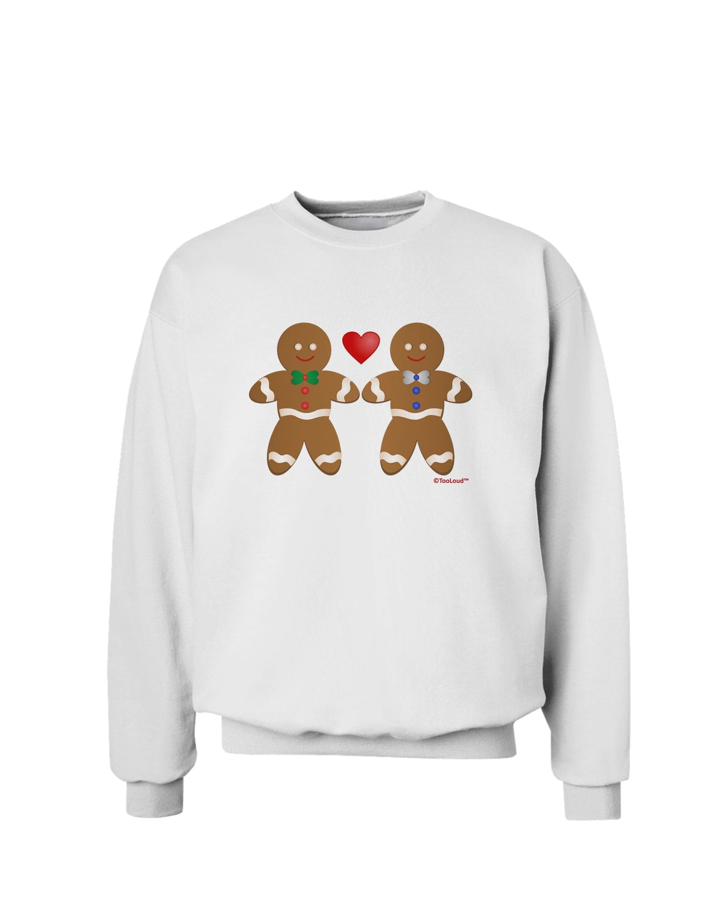 Gingerbread Man Couple Sweatshirt by TooLoud-Sweatshirts-TooLoud-White-Small-Davson Sales