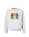 Gingerbread Man Couple Sweatshirt by TooLoud-Sweatshirts-TooLoud-White-Small-Davson Sales