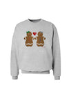 Gingerbread Woman Couple Sweatshirt by TooLoud-Sweatshirts-TooLoud-AshGray-Small-Davson Sales