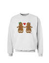 Gingerbread Woman Couple Sweatshirt by TooLoud-Sweatshirts-TooLoud-White-Small-Davson Sales