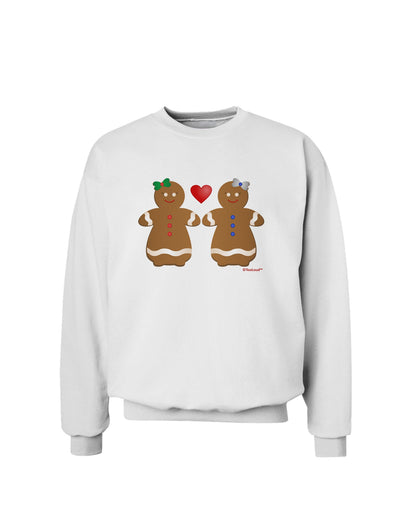 Gingerbread Woman Couple Sweatshirt by TooLoud-Sweatshirts-TooLoud-White-Small-Davson Sales