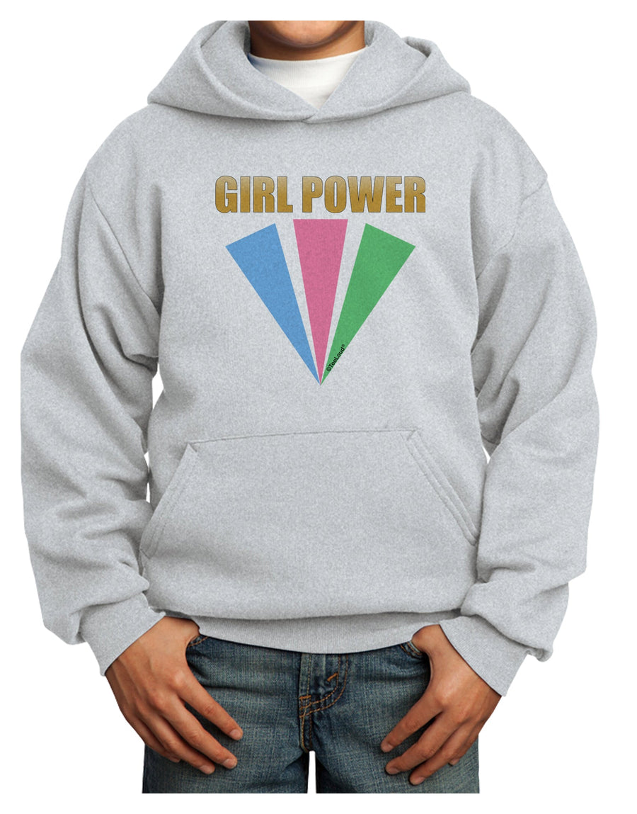 Girl Power Stripes Youth Hoodie Pullover Sweatshirt by TooLoud-Youth Hoodie-TooLoud-White-XS-Davson Sales