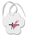 Girl Power Women's Empowerment Paw Print Shaped Ornament by TooLoud-Ornament-TooLoud-White-Davson Sales