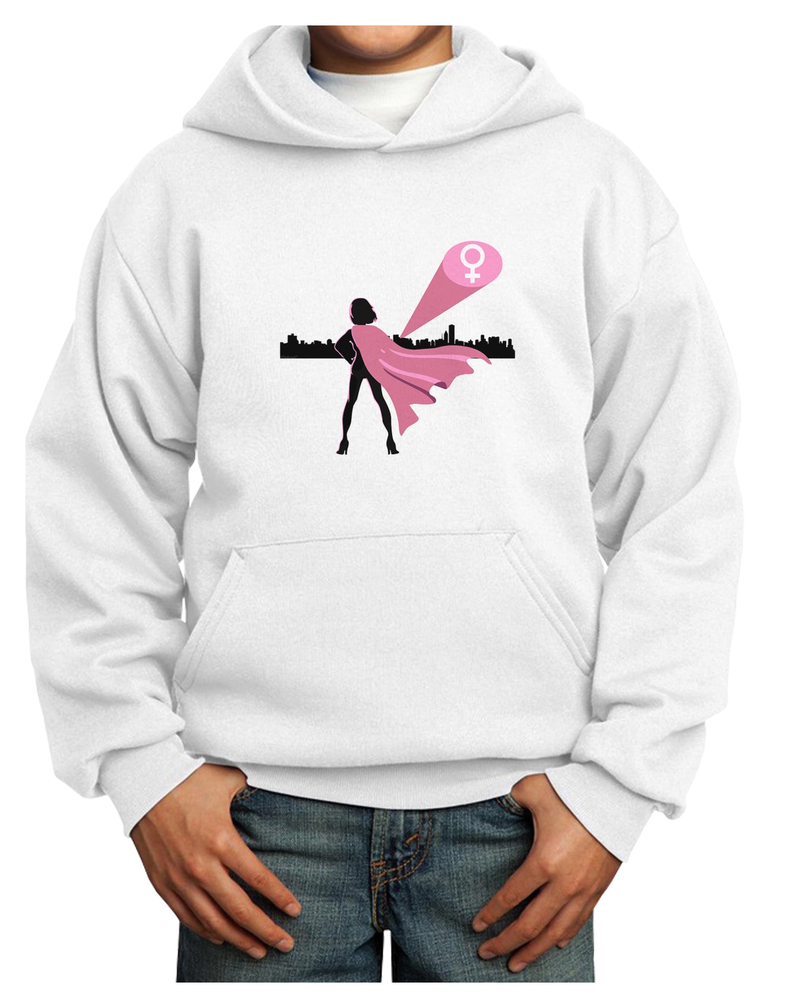 Girl Power Women's Empowerment Youth Hoodie Pullover Sweatshirt by TooLoud-Youth Hoodie-TooLoud-White-XS-Davson Sales