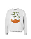 Give Thanks Sweatshirt White 3XL Tooloud