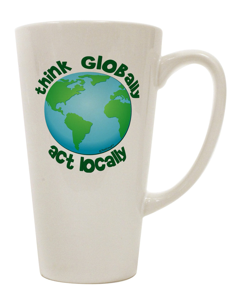 Globally Inspired, Locally Crafted - Conical Latte Coffee Mug TooLoud-Conical Latte Mug-TooLoud-White-Davson Sales