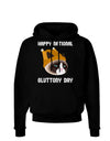 Gluttony Day Disgruntled Cat Dark Hoodie Sweatshirt by-Hoodie-TooLoud-Black-Small-Davson Sales