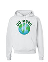 Go Green - Planet Earth Hoodie Sweatshirt-Hoodie-TooLoud-White-Small-Davson Sales