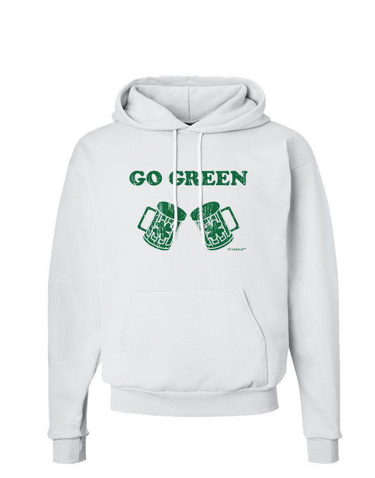 Go Green - St. Patrick's Day Green Beer Hoodie Sweatshirt by TooLoud-Hoodie-TooLoud-White-Small-Davson Sales