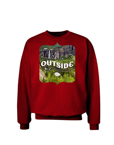 Go Outside - Beautiful Cliffs Adult Dark Sweatshirt by-Sweatshirts-TooLoud-Deep-Red-Small-Davson Sales