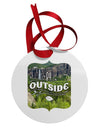 Go Outside - Beautiful Cliffs Circular Metal Ornament by TooLoud-Ornament-TooLoud-White-Davson Sales