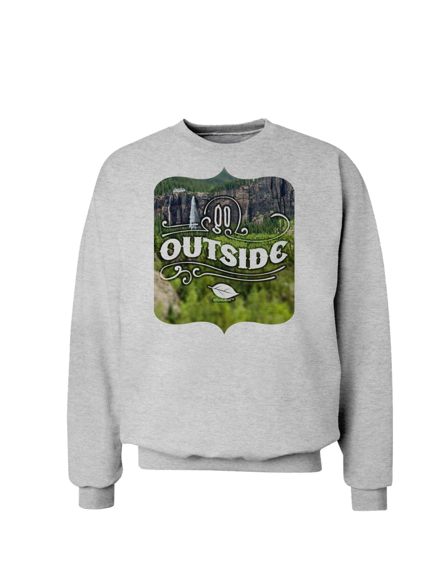 Go Outside - Beautiful Cliffs Sweatshirt by-Sweatshirts-TooLoud-AshGray-Small-Davson Sales