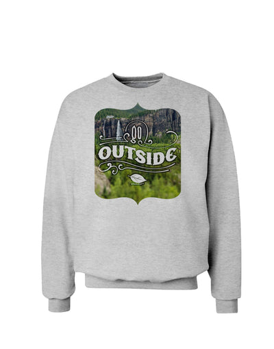 Go Outside - Beautiful Cliffs Sweatshirt by-Sweatshirts-TooLoud-AshGray-Small-Davson Sales