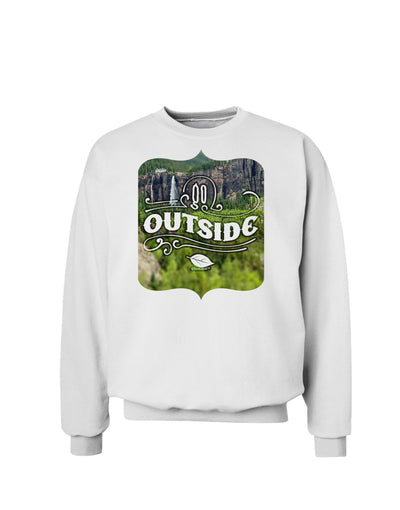 Go Outside - Beautiful Cliffs Sweatshirt by-Sweatshirts-TooLoud-White-Small-Davson Sales