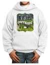 Go Outside - Beautiful Cliffs Youth Hoodie Pullover Sweatshirt by-Youth Hoodie-TooLoud-White-XS-Davson Sales