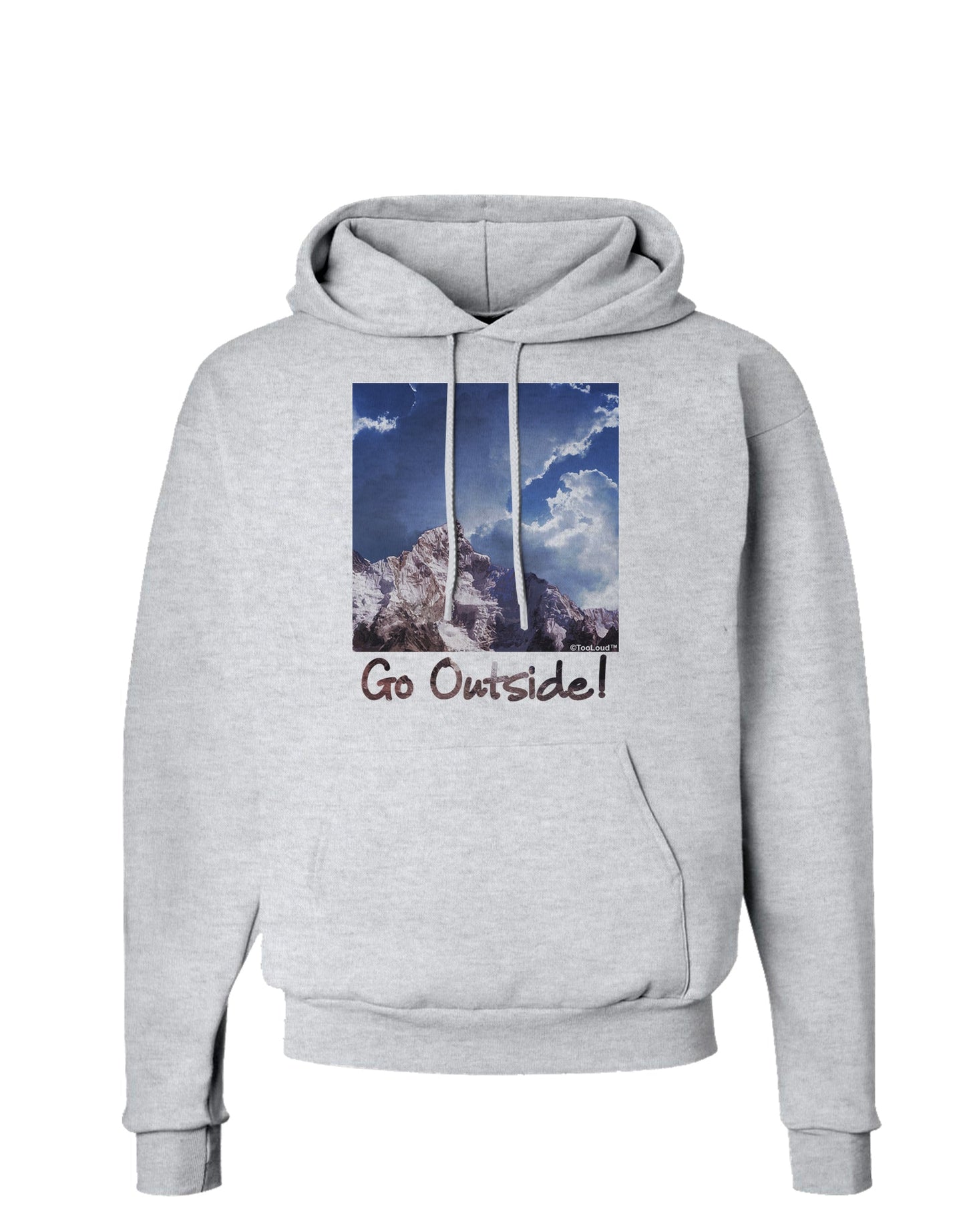 Go Outside Mountain Hoodie Sweatshirt by TooLoud-Hoodie-TooLoud-AshGray-Small-Davson Sales