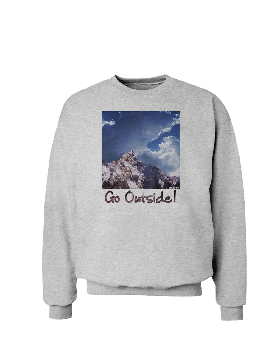 Go Outside Mountain Sweatshirt by TooLoud-Sweatshirts-TooLoud-White-Small-Davson Sales