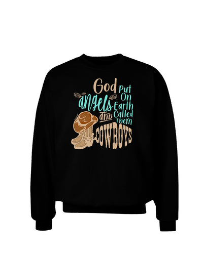 God put Angels on Earth and called them Cowboys Sweatshirt-Sweatshirts-TooLoud-Black-Small-Davson Sales