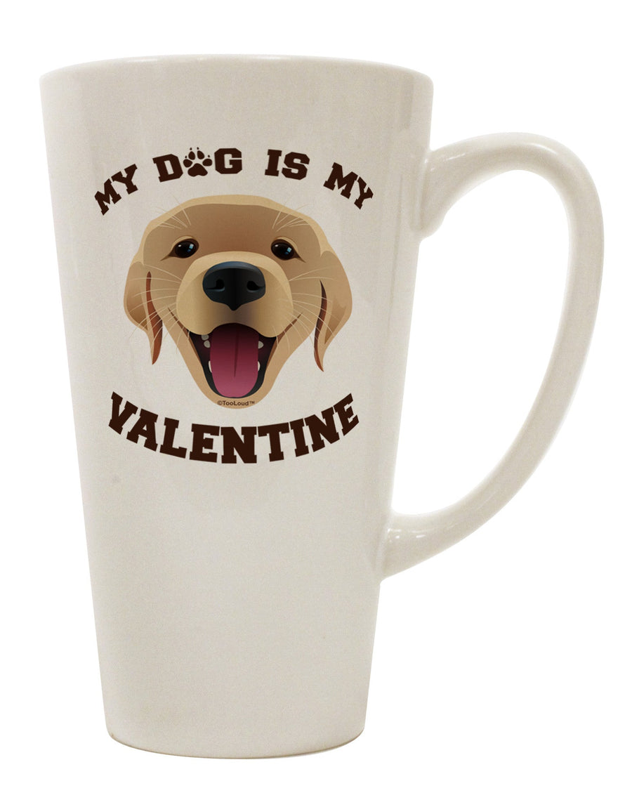 Gold Yellow 16 Ounce Conical Latte Coffee Mug - Perfect for Celebrating Your Beloved Canine Companion-Conical Latte Mug-TooLoud-White-Davson Sales