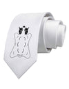 Golden Fleece Black and White Design Printed White Necktie by TooLoud